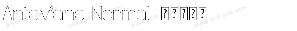 Antaviana Normal字体转换